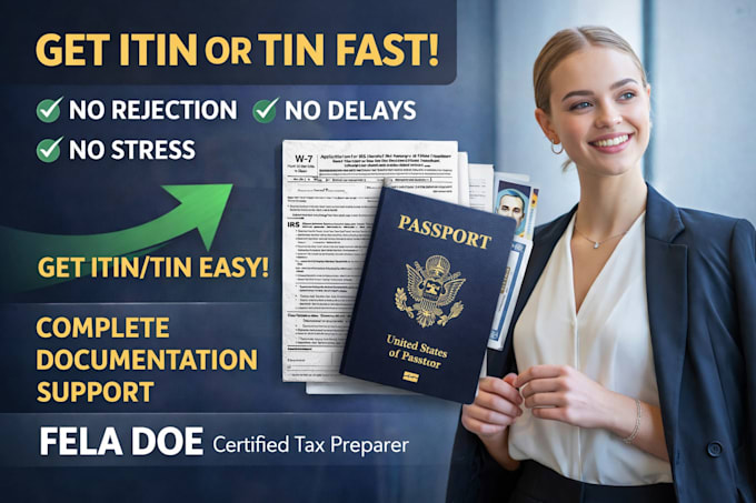 help you apply for itin or tin with complete documentation support