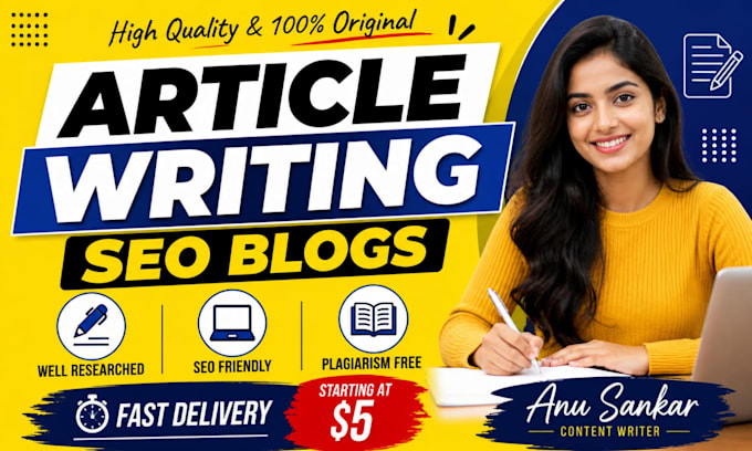 write high quality articles, blogs and content writing