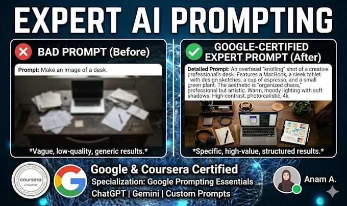 your google certified ai prompt engineer for chatgpt and gemini