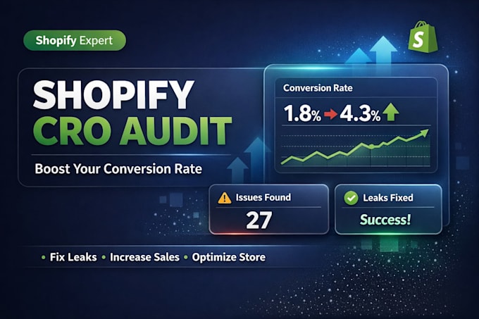do a shopify cro audit and website audit to boost conversion rate