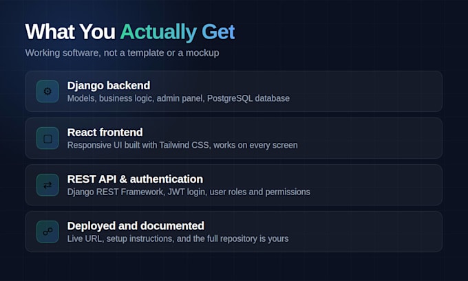 build a full stack web app with django and react