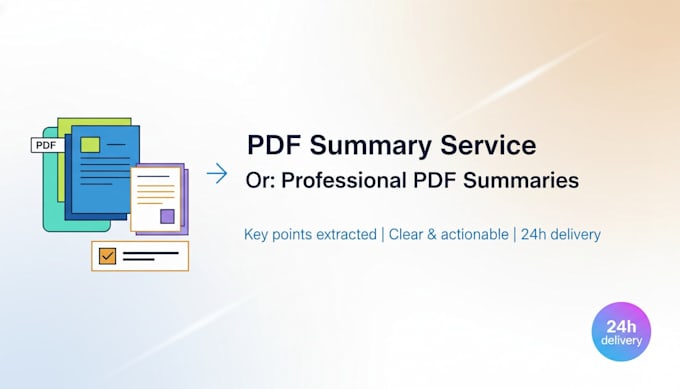 summarize your PDF into clear bullet points in 24 hours