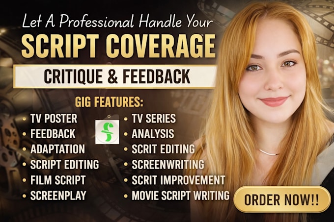 write and edit movie script, screenplay, script coverage screenwriter
