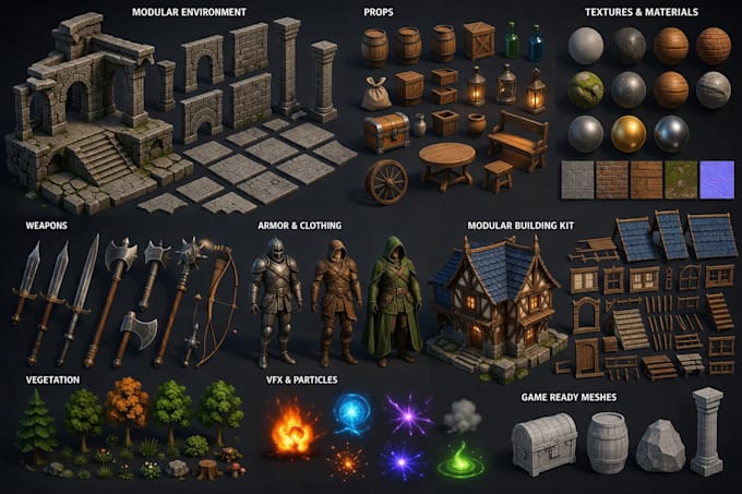 make 3d assets for you