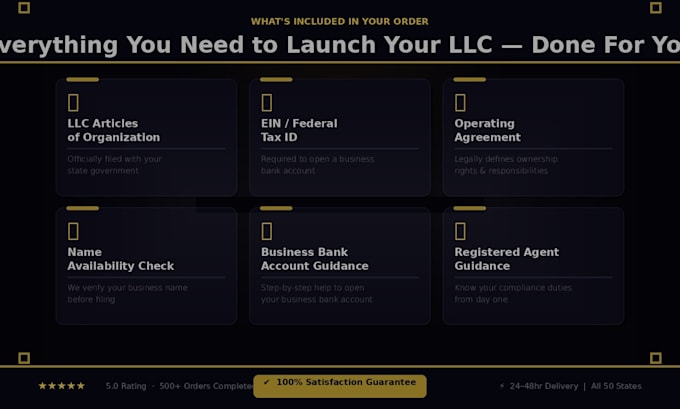 do llc registration, company registration in USA with with ein