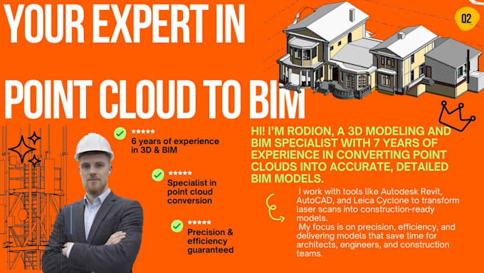 convert point cloud to bim 3d model in revit, archicad or cad