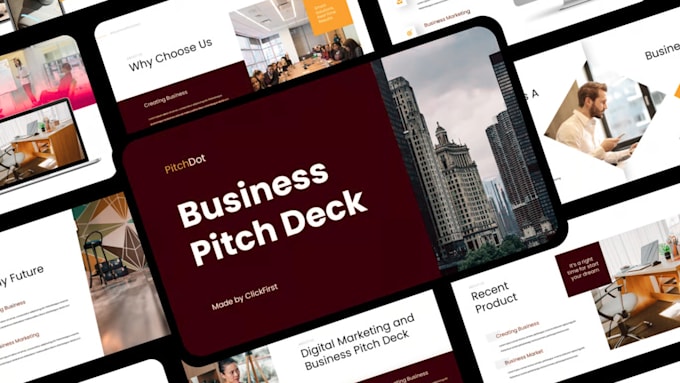 create business consultants proposal pitch deck, sales client presentation