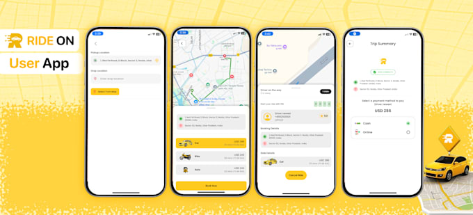 build a taxi booking and ride sharing app