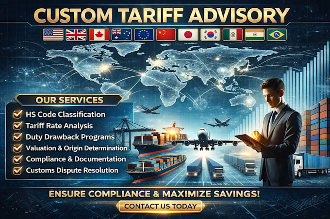 be your custom tariff advisory consultant for import export
