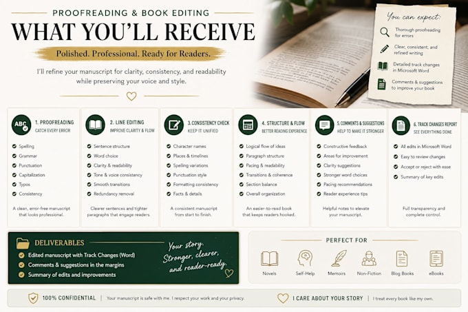 proofread and edit your book or manuscript