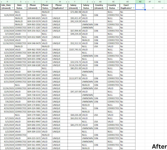 clean your data, and add validation check columns
