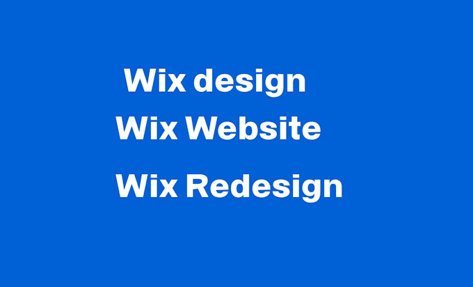 design and redesign wix website