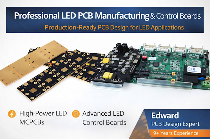 design a quality led electronic, led control boards ready for manufacturing
