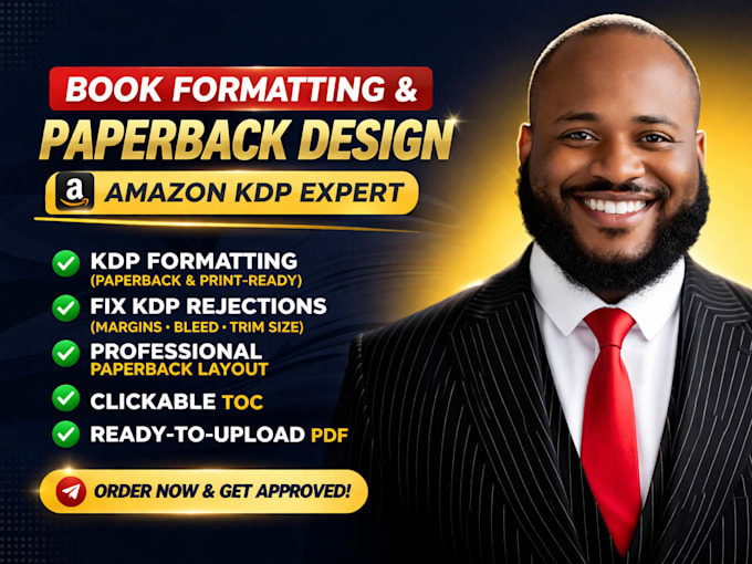 do ebook formatting, paperback design, interior layout design for amazon KDP