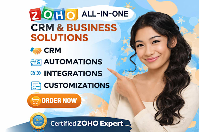 setup zoho CRM system automatio workflow integration reporting pipeline