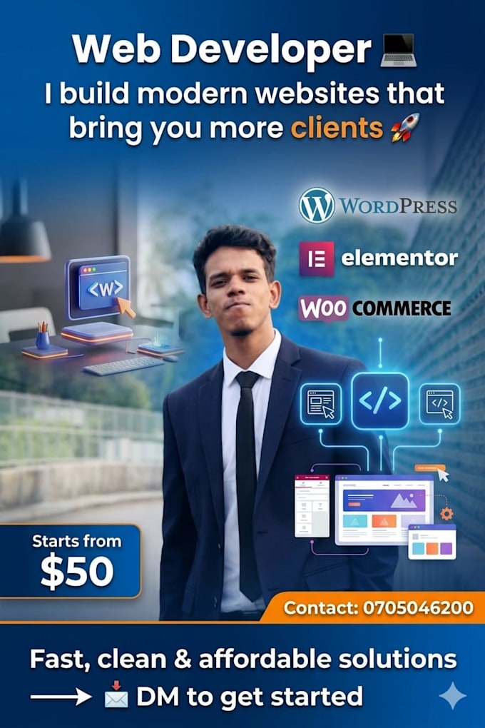 salon or small business wordpress website