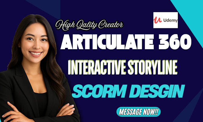 do online course content design, interactive articulate 360, instructional slide