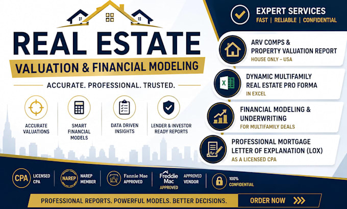 do arv comps property valuation report only house, USA