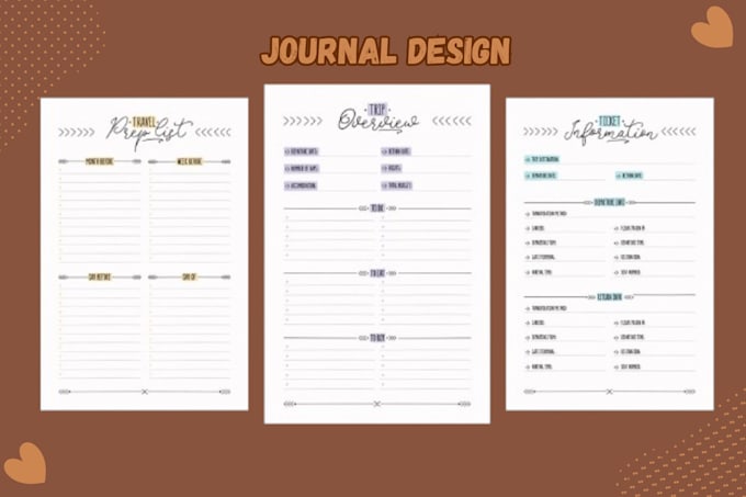 design custom daily, weekly, and monthly planners and journals