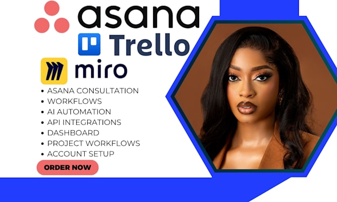 build miro boards, trello, asana workflows project management system
