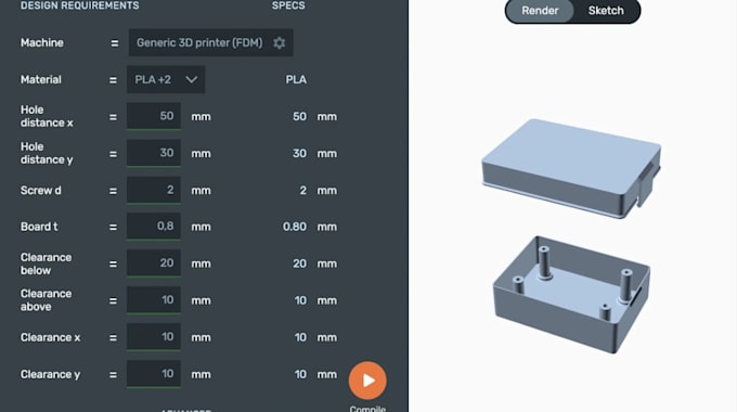 design pcb enclosure or product casing for 3d printing