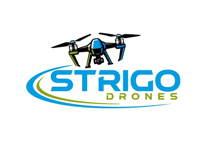 design drone modern drone 3d photography and camera logo