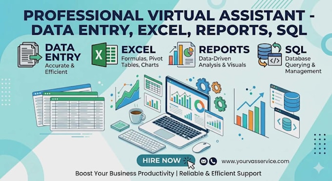do data entry, spreadsheets, and database management