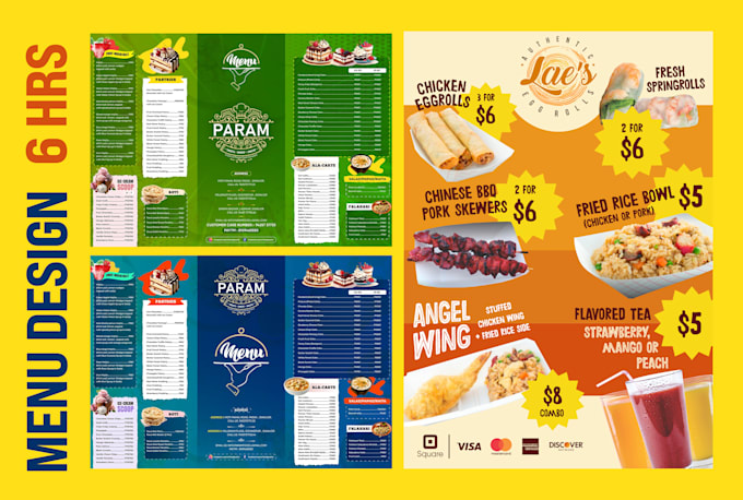 do creative trifold brochure, postcard, flyer, menu in 2hrs