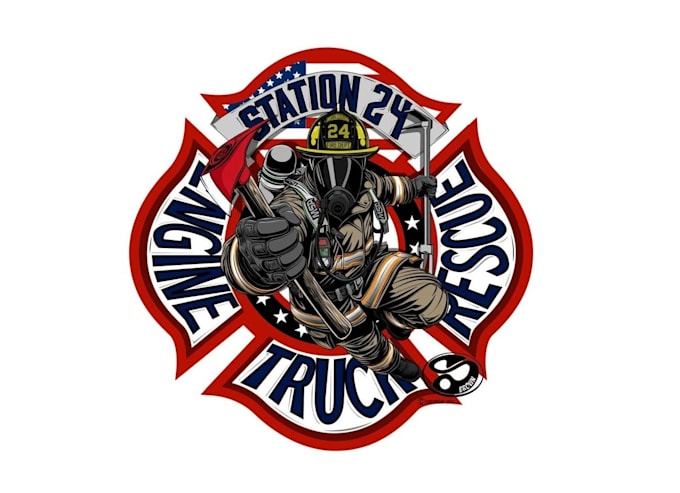 design a unique firefighter autism awareness vector logo