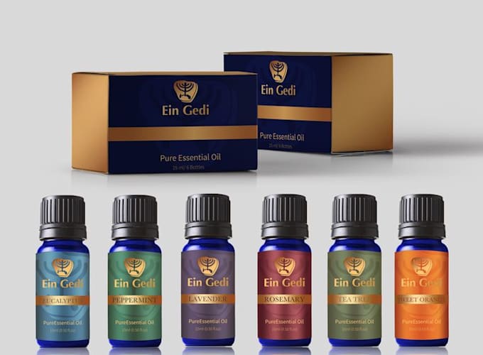 craft essential oil label design and product packaging