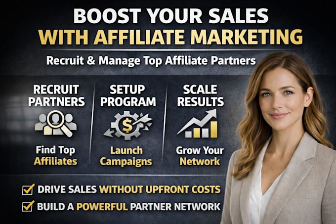 do affiliate marketing recruit affiliate and setup your program for sales