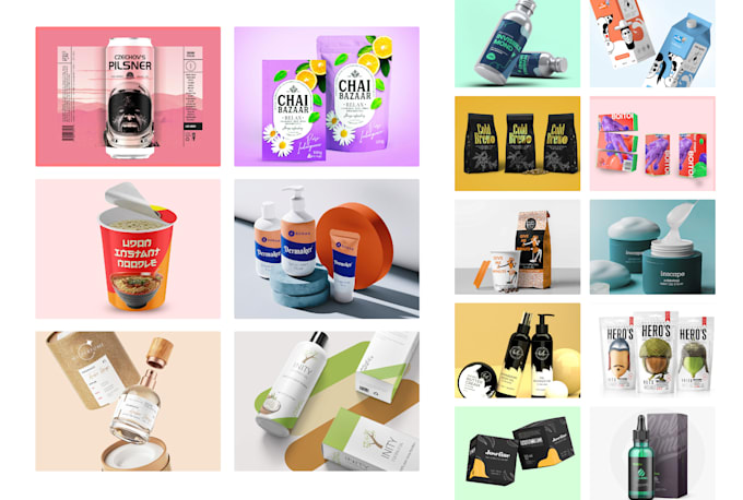 super fast packaging design and label, box, pouch more