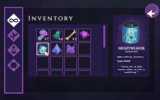 create stylized fantasy ingredient icons for your game