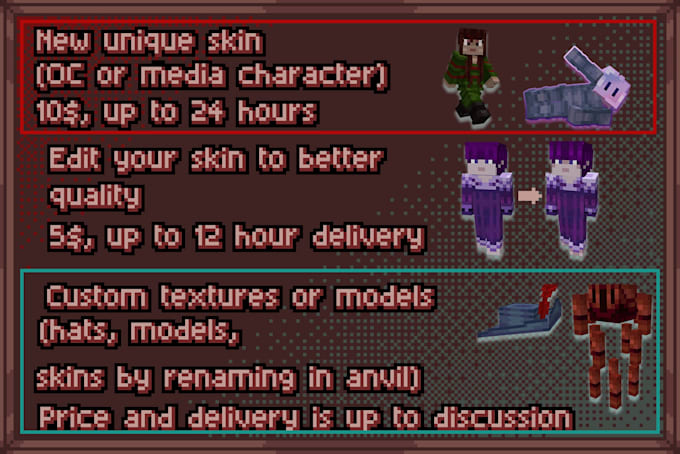 create any minecraft assets you need