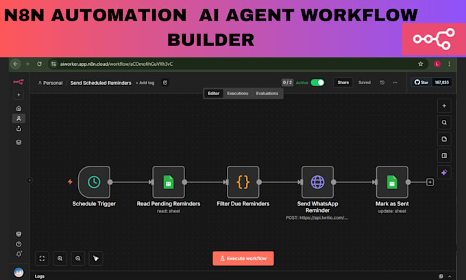 custom n8n automation workflows  ai agent setup for business process automation