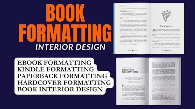 do book formatting, kindle ebook formatting, paperback formatting for amazon kdp