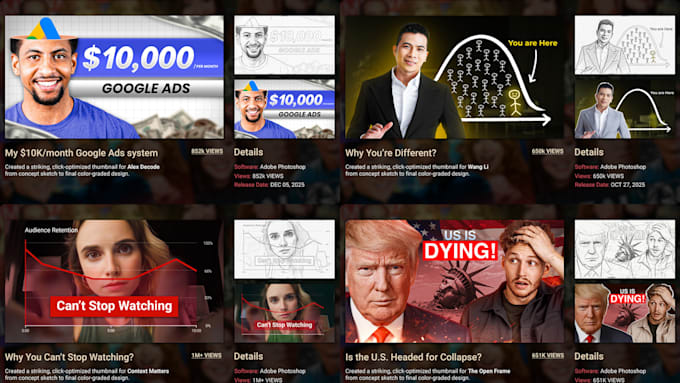 design high CTR finance thumbnails