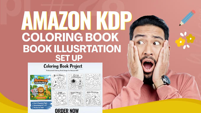 create amazon KDP coloring book setup coloring pages book illustration