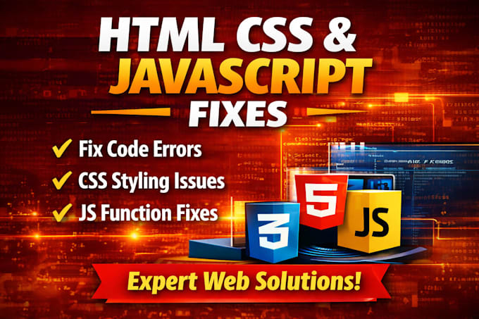 fix wordpress, elementor, html, CSS, java script,issues fast