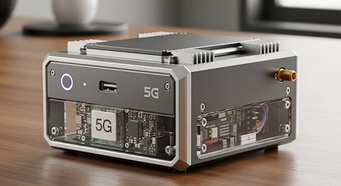 design compact embedded mini PC with a custom enclosure and integrated 5g module