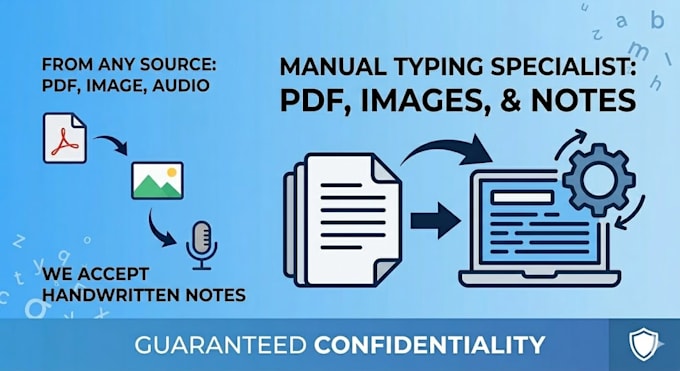 do fast manual typing and transcription from PDF or images