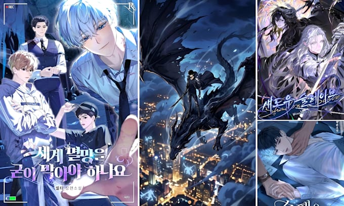 Webcomic Chapter Covers Draw webtoon light novel anime manhwa artist webtoon cover page comic ...