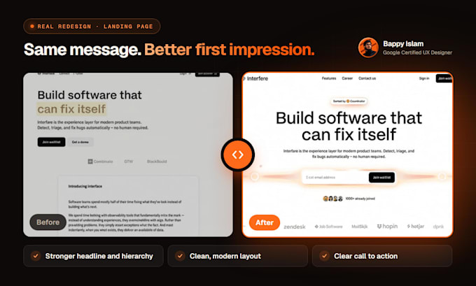 redesign your website or landing page with modern UI UX in figma