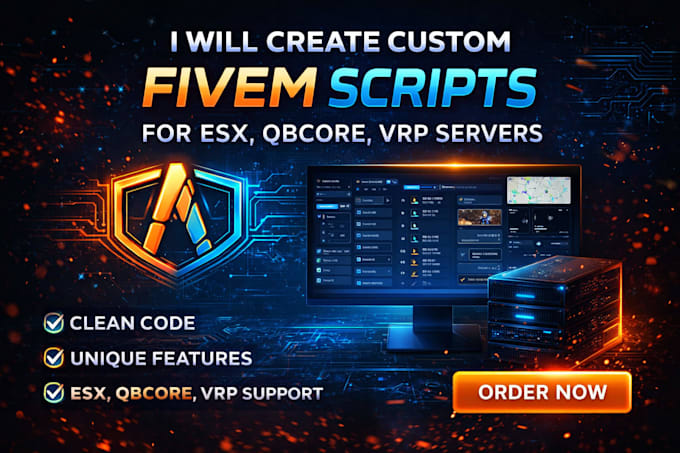 create custom fivem scripts for esx qbcore vrp servers