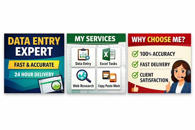 do accurate data entry, typing, copywriting, transcription