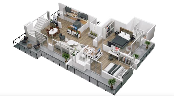 model 3d floor plan rendering,house interior,apartment design,architectural plan
