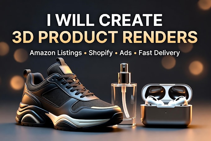 create realistic 3d product rendering for amazon listing and shopify store