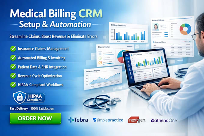setup medical billing simplepractice tebra nextgen theranest athenaone pabau CRM