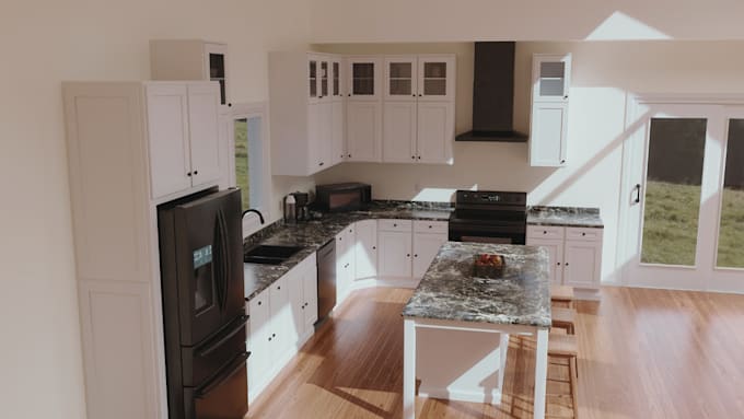 design 3d kitchen interior design 3d rendering and modeling, 3d visualization