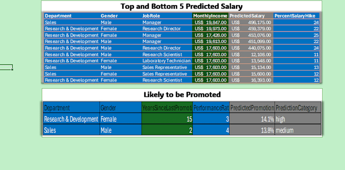create HR analytics dashboards and provide data driven insights for the business